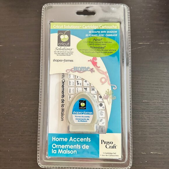 Cricut Solutions Home Accents Cartridge With Shadow 50 Shapes Provo Craft New Se - Picture 1 of 2